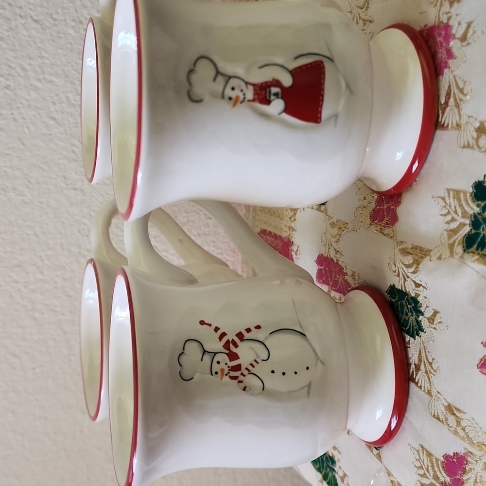 Williams Sonoma Holiday Coffee Mugs
